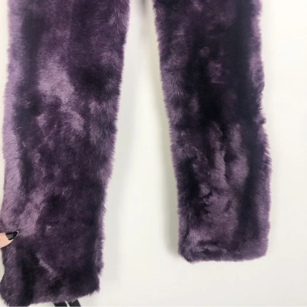 INC | NEW Faux Fur Purple Scarf One Size